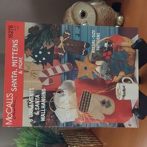 Vintage McCall's Creates. Santa, Mittens & more no sew patterns. 🎄⛄